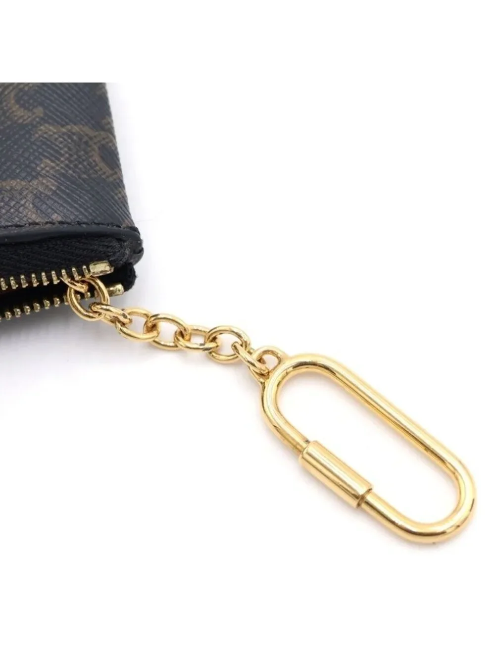 Celine Coin Case Brown With Triomphe Logo